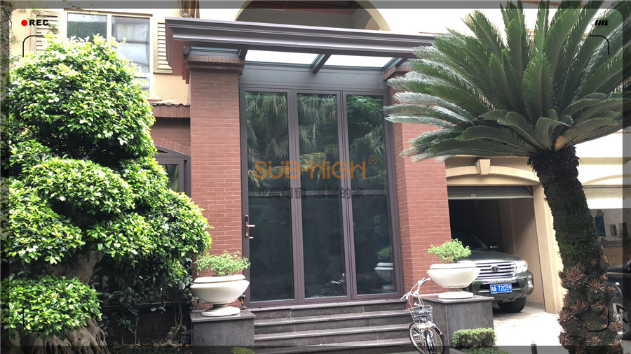 东湖花园阳光房配超高折叠门