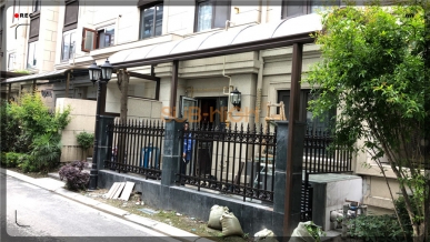 两河院子弧形阳光顶和雨棚安装完毕！